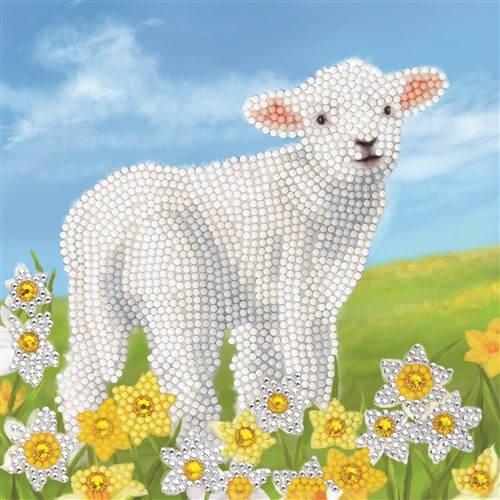 Crystal Art Card - Little Lamb