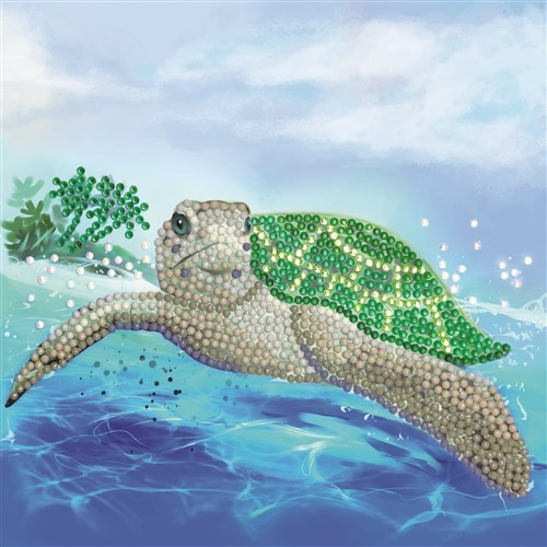 Crystal Art Card -Turtle Paradise