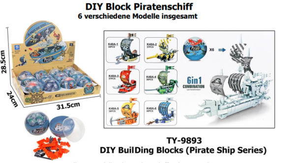 DIY Block Piratenschiff