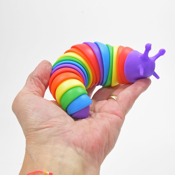 Fidget Toy - Schneckenraupe Regenbogen