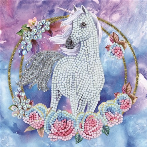 Crystal Art Card - Unicorn Garland