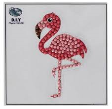 Crystal Art Painting-Sticker - Flamingo