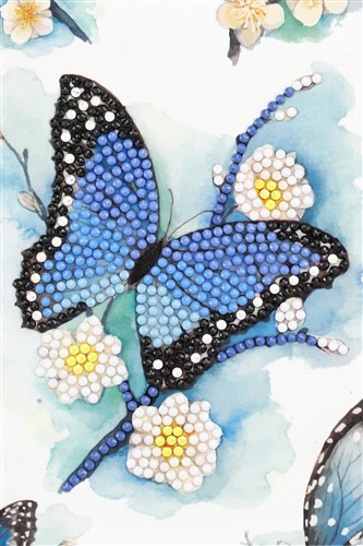 Crystal Art Cards - Blue Butterfly
