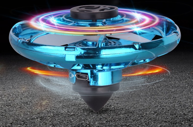 blau Fly-Go Flying Spinner elektronischer Flugkreisel 