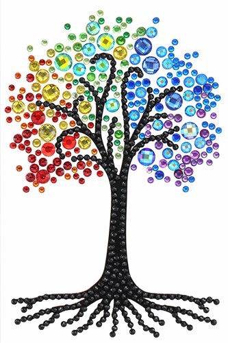 Crystal Art Cards - Rainbow Tree