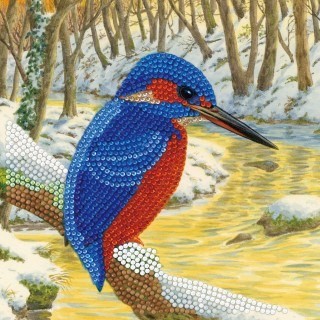 Crystal Art Card - Kingfisher