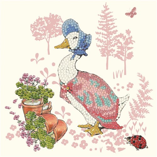 Crystal Art Card - Jemima Puddle-Duck